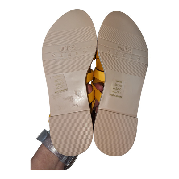 Melissa Boemia Sandal Yellow Open Front Fisherman Gladiator Style Size 9 NWOT - Picture 5 of 9